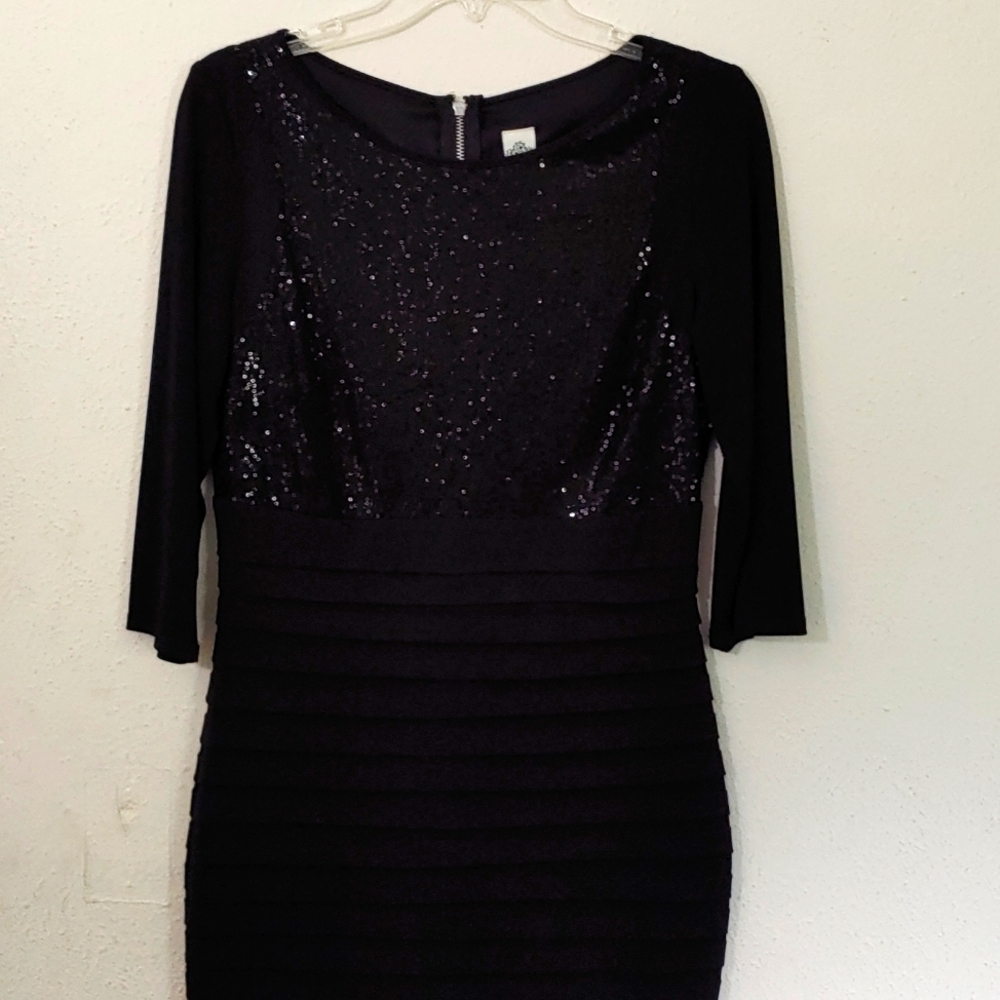 Sangria Dress Women's Size 8 Sequined Bandaid Skirt Dress